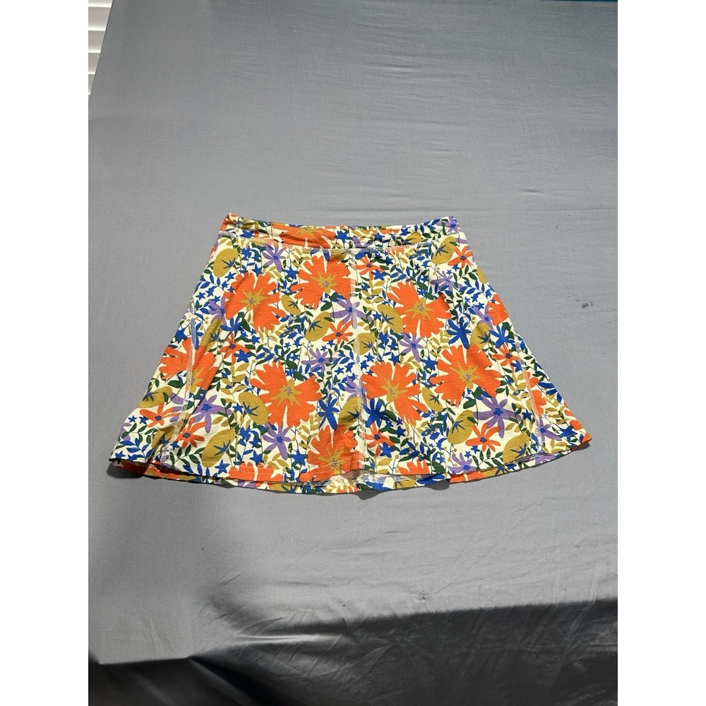 Toad And Co Orange Floral Skort/Skirt M